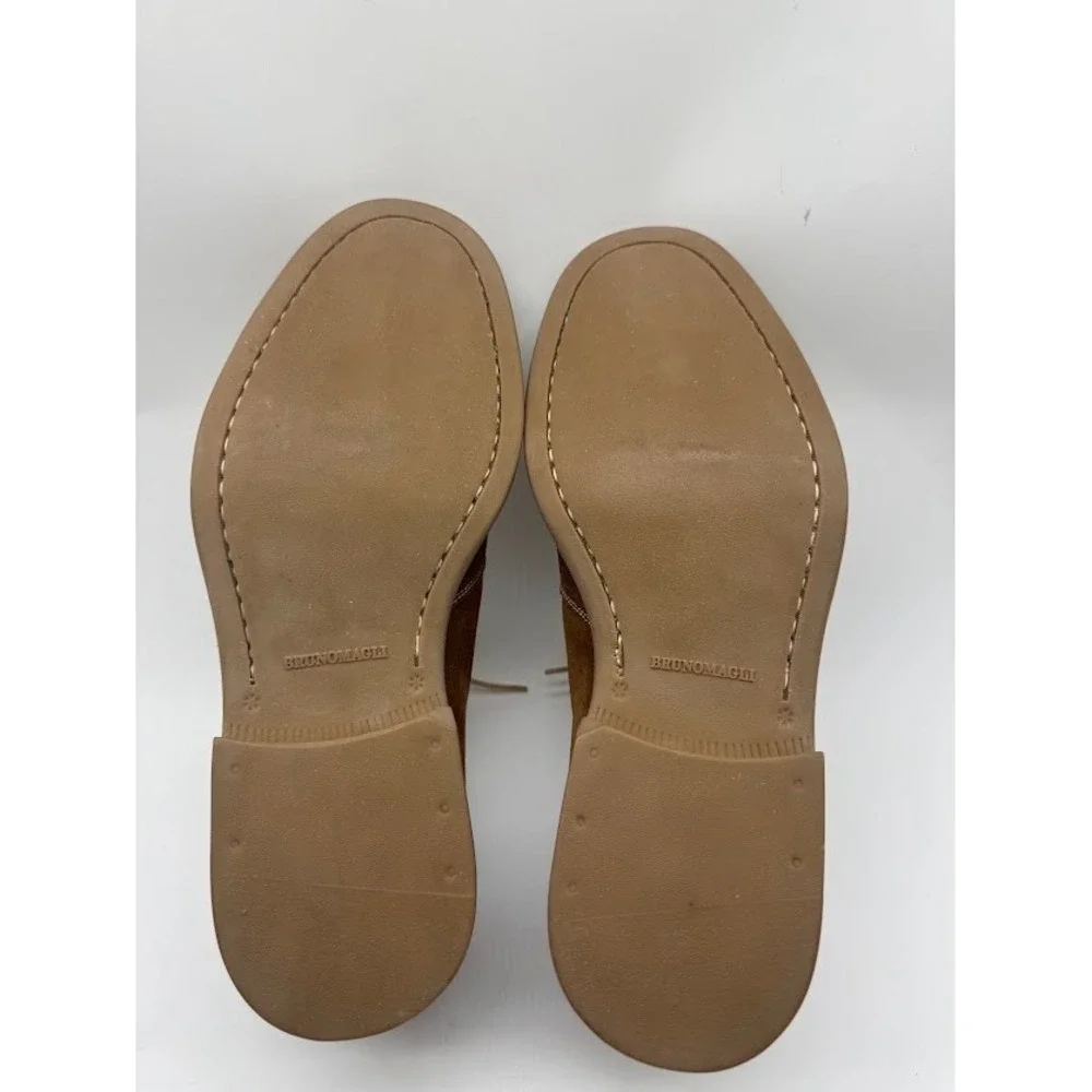 Bruno Magli Drago MOD 255 Mens Brown Suede Derby Shoes Italy 7.5 M Box Dust Bag